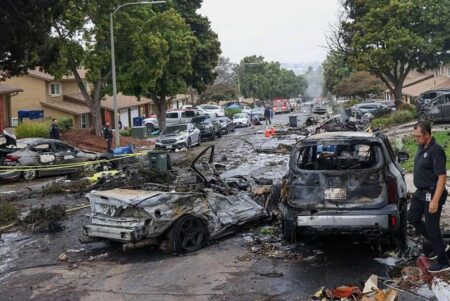 San Diego plane crash leaves neighborhood in ruin – USA Today